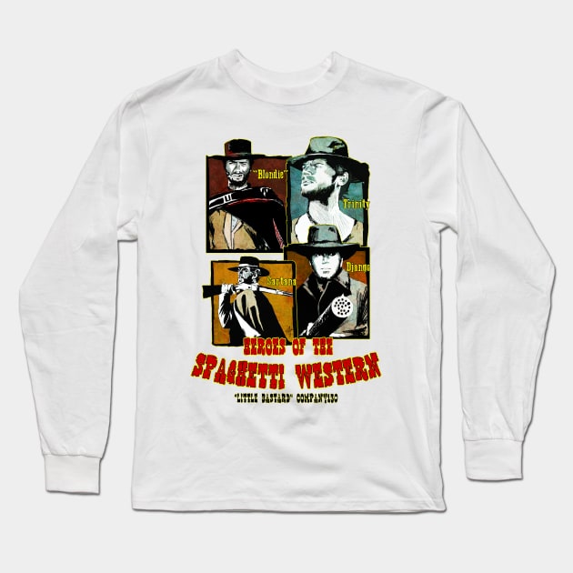 Spaghetti Western Long Sleeve T-Shirt by LittleBastard